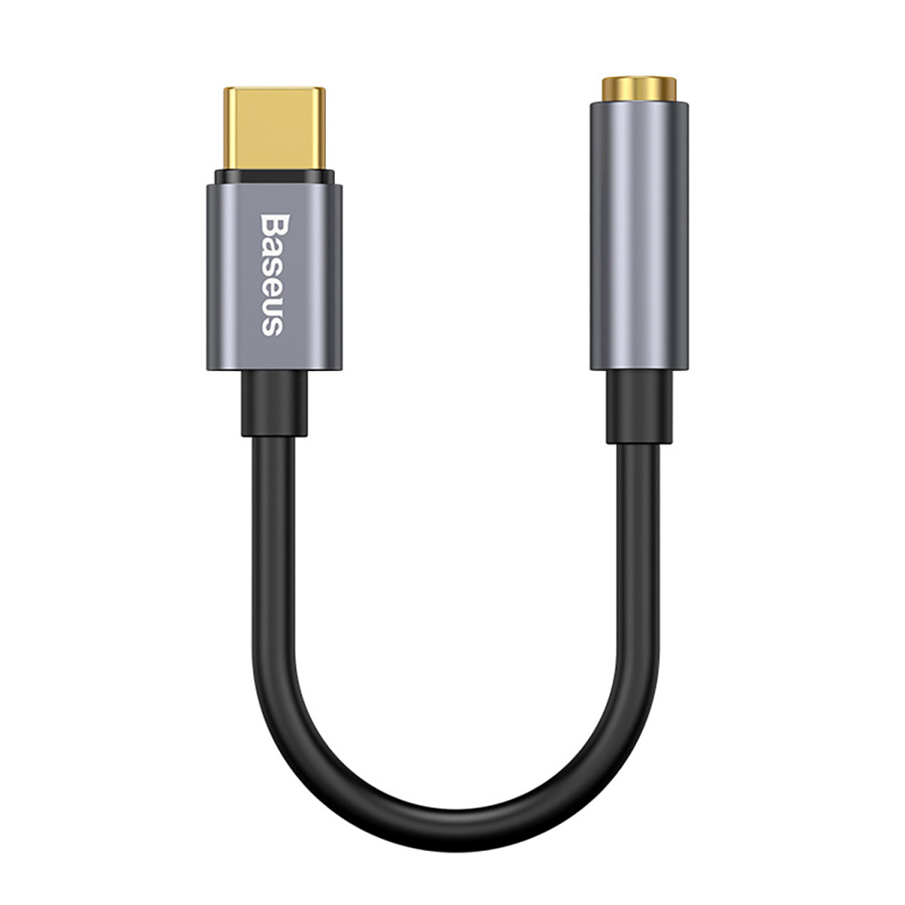 Adapteradapter för USB-C hörlurar - Mini Jack 3.5mm DAC 24 bit 48kHz - grå