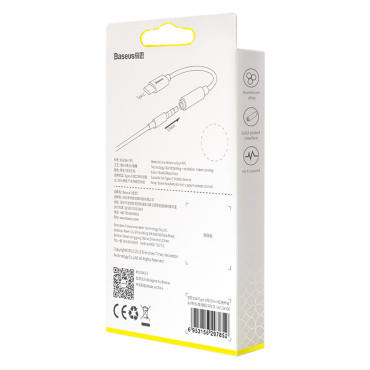 Adaptador adaptador para fones de ouvido USB-C - Mini Jack 3.5mm Dac 24 bit 48khz - cinza