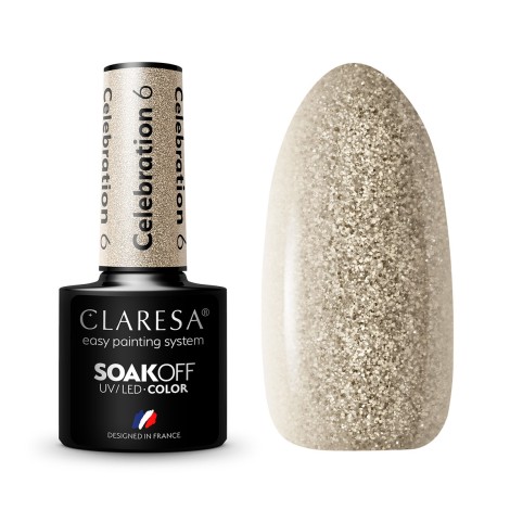 Verniz Híbrido CLARESA CELEBRATION 6 - 5g — conjunto mostrado
