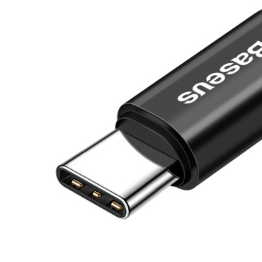Kabeļu spirālveida kabelis zivju acs USB-A - USB-C 2A 1m - melns