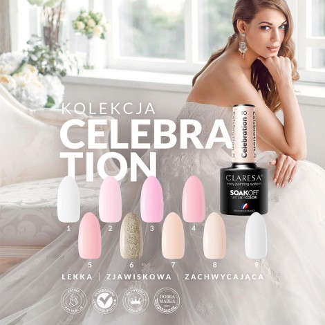 Υβριδικό βερνίκι νυχιών CLARESA CELEBRATION 6 - 5g