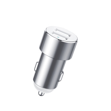 Bildistributør 2x Nest Lighter 80W 2X USB-A 3.1A - Sølv