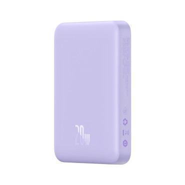 Powerbank μαγνητική επαγωγή 10000mAh 20w + καλώδιο USB-C - μοβ