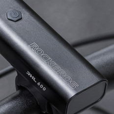 Μπροστινή λάμπα ποδηλάτου με λευκό φακό 600lm IPX6 USB-C - Μαύρο