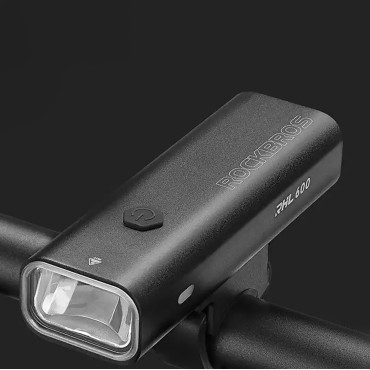 Front sykkellampe med hvit lommelykt 600lm ipx6 USB-C - svart