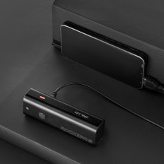 Front sykkellampe med hvit lommelykt 600lm ipx6 USB-C - svart