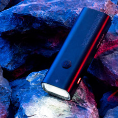 Front cykellampe med hvid lommelygte 600lm ipx6 USB-C - Sort