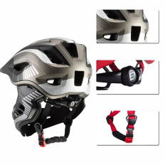 Casco de ciclismo MTB Niños con mandíbula desmontable Tamaño L - Gris