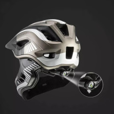 Cycling helmet MTB Children with detachable jaw Size L - Gray