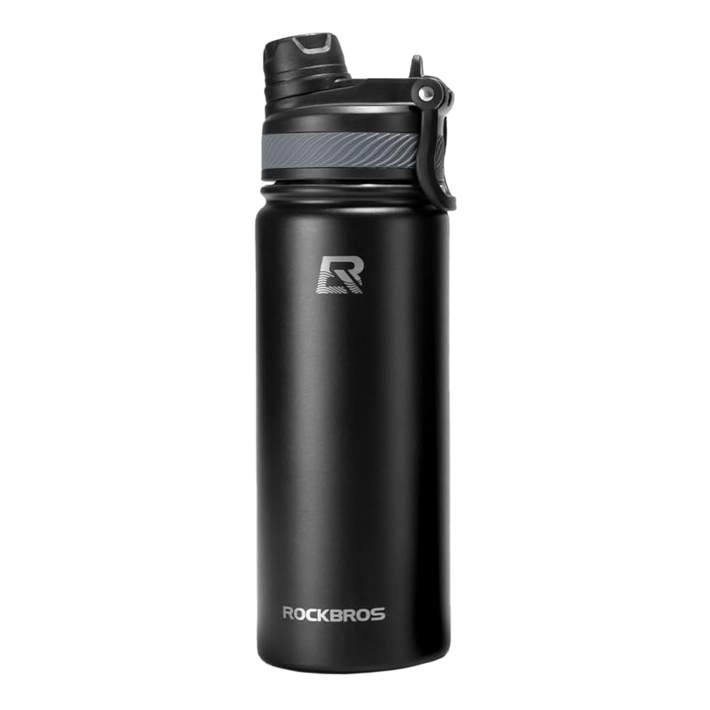 Garrafa de garrafa de água de bicicleta para bebidas de aço inoxidável 530ml - preto