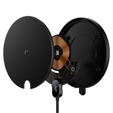 Digital LED-skjerm Gen 2 15W USB-C Induksjonslaster - Svart