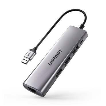 5W1 hub USB-A 3.0 - RJ45 /...