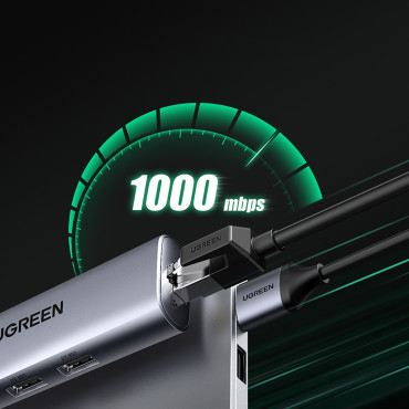 5W1 HUB USB-A 3.0 - RJ45 / 3x USB-A 3.0 / Micro USB - hall