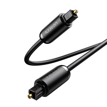 Cabo óptico cabo áudio toslink spdif 1m - preto