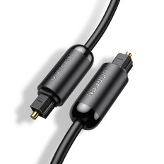 Cabo óptico cabo áudio toslink spdif 1m - preto