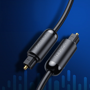 Cabo óptico cabo áudio toslink spdif 1m - preto
