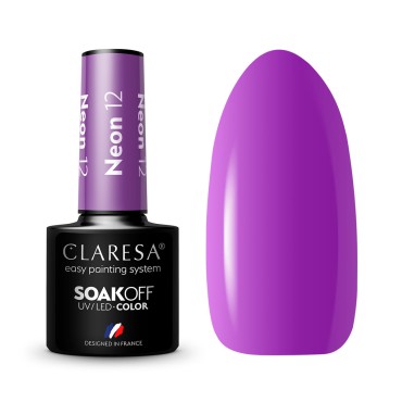 CLARESA Hybrid lak za nokte NEON 12 - 5g — pogled sprijeda