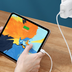 Kábel USB-C - USB-C PD QC AFC 2M - biela