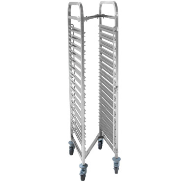 Trole de aço para transportar recipientes e TAC GN 15 x GN1 / 1