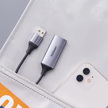 HDMI-adapter (kvinne) - USB-A / USB-C (mann) - grå
