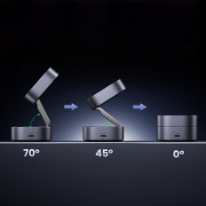 3in1 Indukční nabíječka MagSafe QI na telefonu Sluchátka s USB-C Port - Black