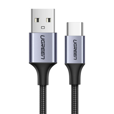 Cabo USB-A Cable - USB-C QC 3.0 3A 0.25m - cinza