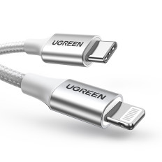 Kabel USB-C-kabel - IPhone Bliksem MFI 1M - Zilver