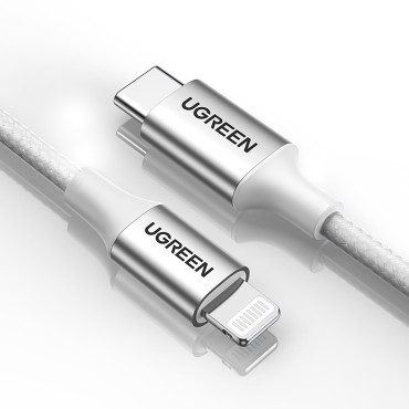 Kabel USB-C-kabel - IPhone Bliksem MFI 1M - Zilver