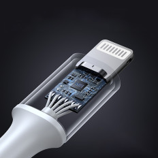 Kabel USB-C-kabel - IPhone Bliksem MFI 1M - Zilver