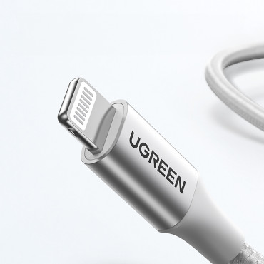 Kabel USB-C-kabel - IPhone Bliksem MFI 1M - Zilver