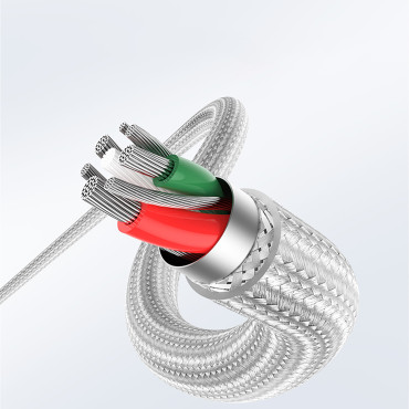 Kabel USB-C-kabel - IPhone Bliksem MFI 1M - Zilver