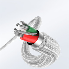 Kabel USB-C-kabel - IPhone Bliksem MFI 1M - Zilver