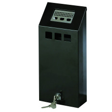 Posacenere a muro con contenitore rimovibile chiuso con nero 1.5L