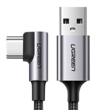 Καλώδιο γωνίας καλωδίου USB-A - USB-C 3A 3M - Γκρι