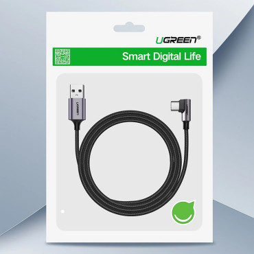 Cavo ad angolo del cavo USB-A - USB-C 3A 3M - Grigio
