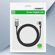 Cavo ad angolo del cavo USB-A - USB-C 3A 3M - Grigio
