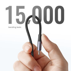 Kabeļu kabelis iPhone zibens - USB-C 2.0 MFI 1m - pelēks