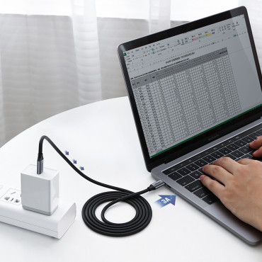 Kabel USB-C-kabel 3.1 - USB-C 3.1 1.5m - Grå