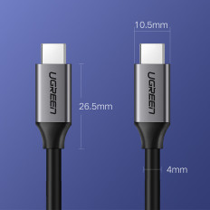 Kaapeli USB-C-kaapeli 3.1 - USB-C 3.1 1.5m - harmaa