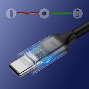 Kabel USB-C-kabel 3.1 - USB-C 3.1 1.5m - Grå