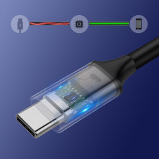 Kabel USB-C-kabel 3.1 - USB-C 3.1 1.5m - Grå