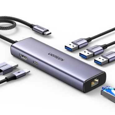6W1 Adapter USB-C HUB - 3x...