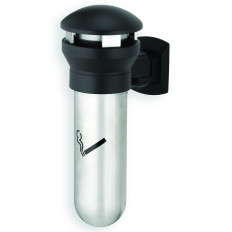 Un portacenere esterno collegato a una parete inossidabile. Altezza 18 cm 49cm