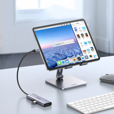 5W1 HUB USB-C Adapter - USB-C PD / HDMI / 3X USB-A 3.0 - Grå