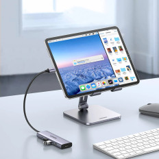 5W1 HUB USB-C adapter - USB-C PD / HDMI / 3x USB-A 3.0 - siva