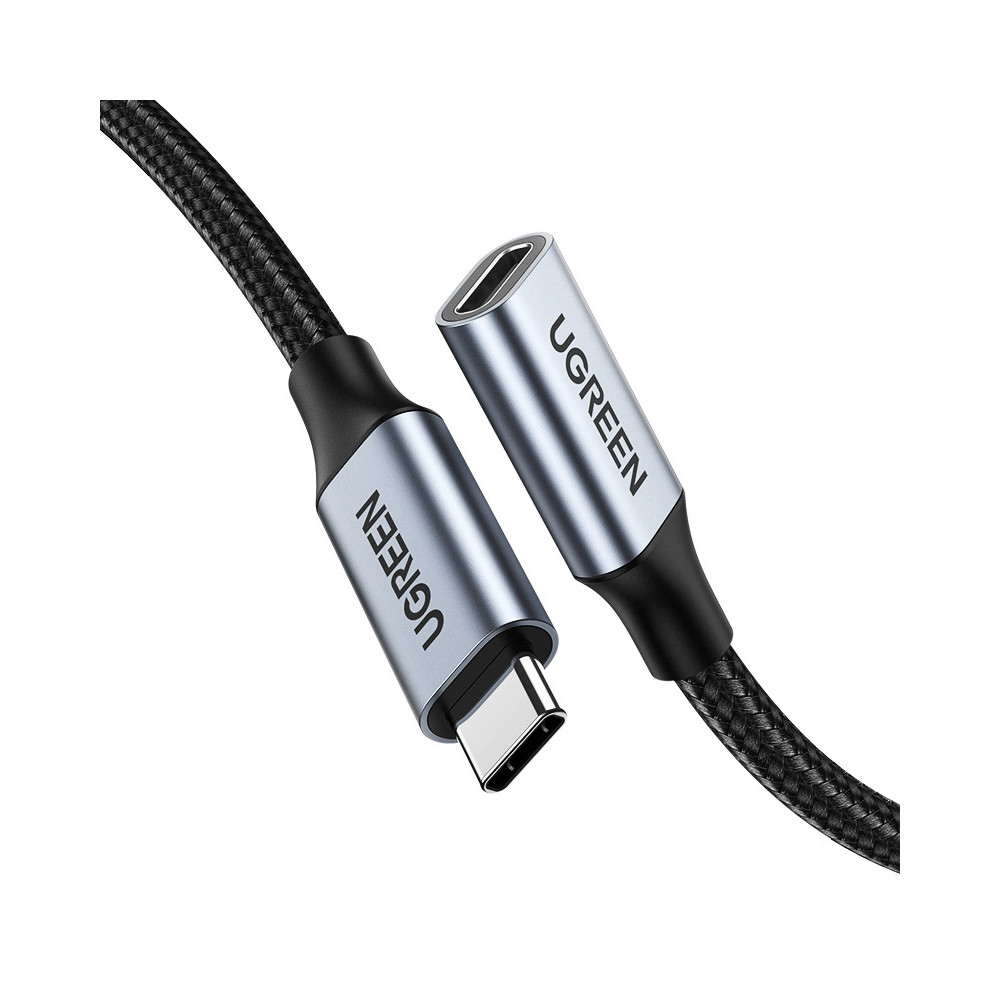 USB-C kabelová prodlužovací kabel PD QC 100W 5A 10Gbps 0.5m - šedý