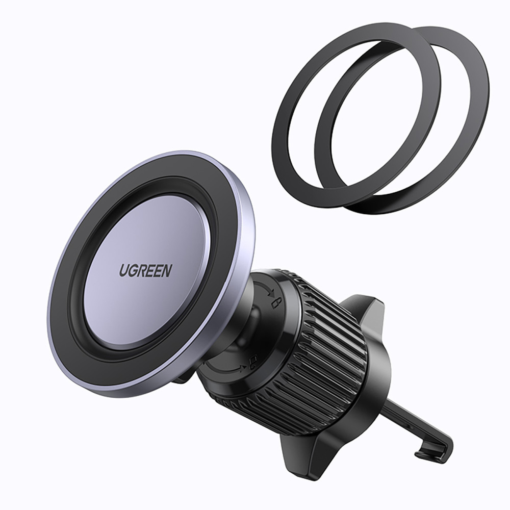 Magnetic car handle for a phone for a blowing grill - black
