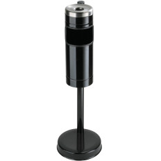 Posacenere all'interno su un supporto con un contenitore con un cesto sui rifiuti. Altezza 15 cm 85cm