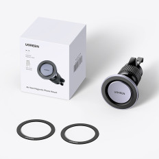 Poignée de voiture magnétique pour téléphone pour un gril de soufflage - Noir