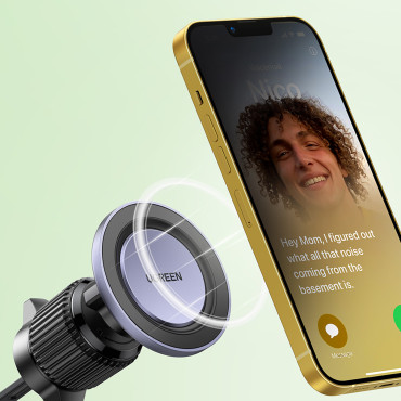 Μαγνητική λαβή αυτοκινήτου για ένα τηλέφωνο για μια ψήσιμο σχάρα - Μαύρο